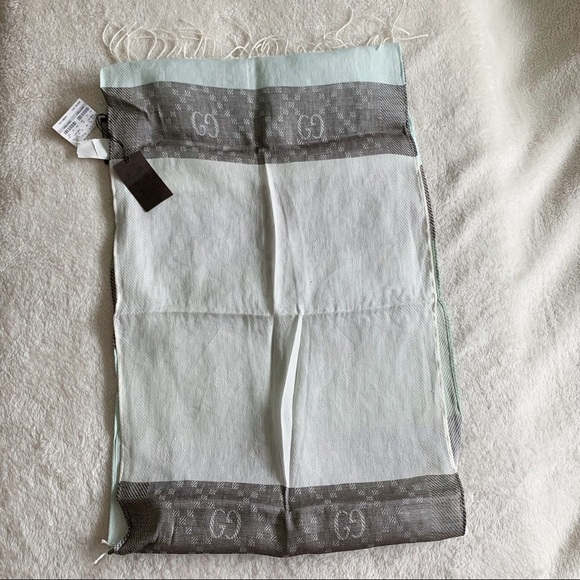 NWT Authentic Gucci GG Linen Blend Color Scarf 🧣 - Picture 5 of 8